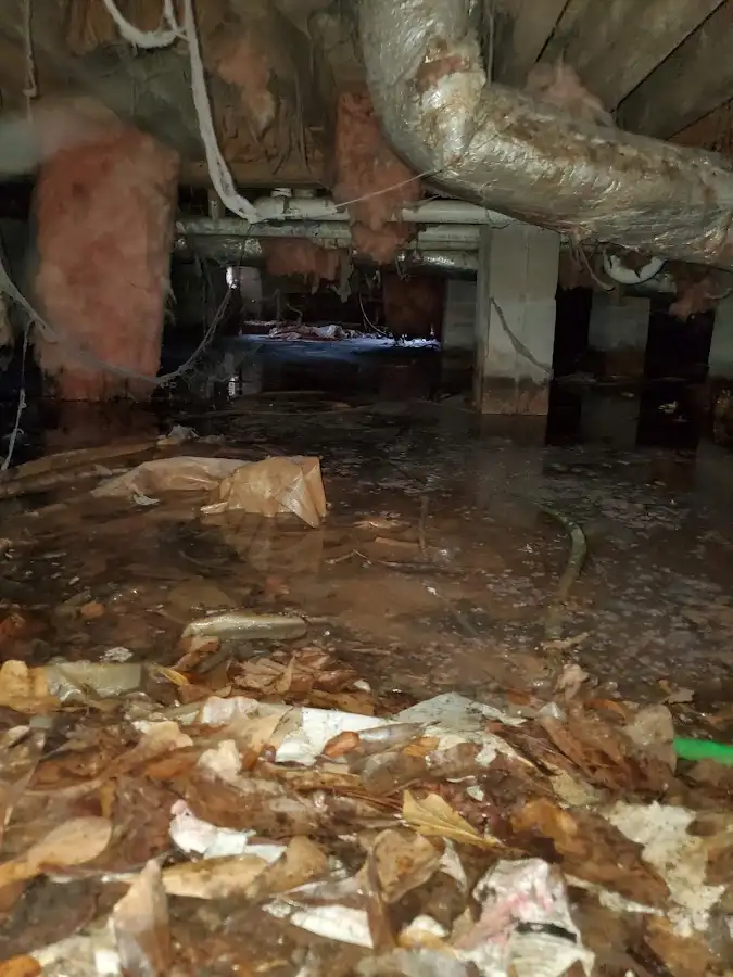 Crawl space flood assessment for Commercial Water Damage Restoration in Ensley