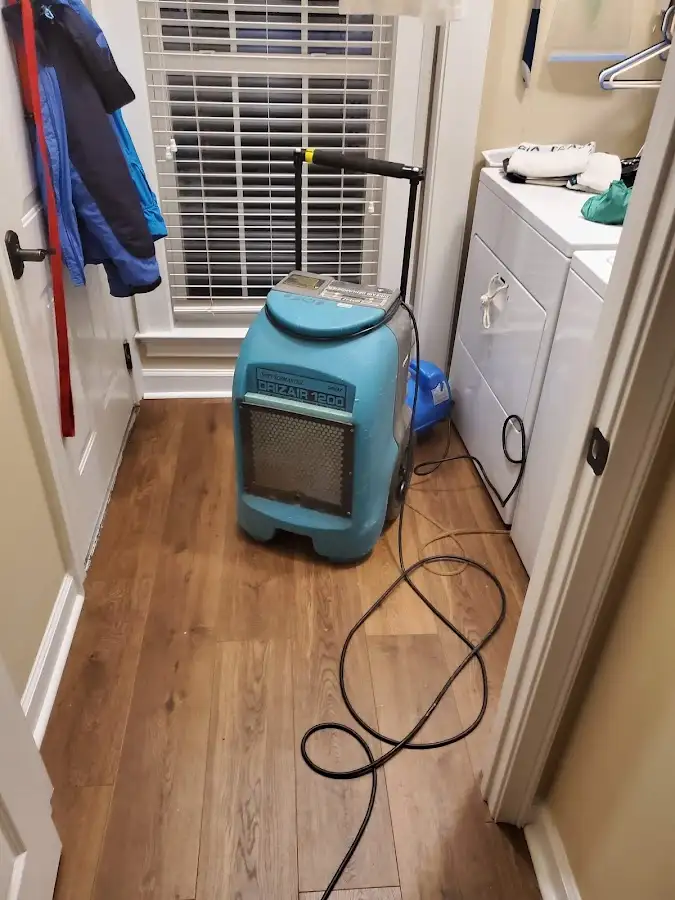 Commercial dehumidifier deployed for Flood Damage Cleanup in Ensley